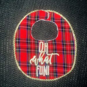 MUDPIE Bib Christmas Bib Jingle Bells Bib Oh What Fun